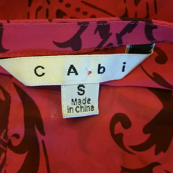 Cabi Raspberry Maroon Fitted Button Down Shirt A16 - Picture 3 of 5